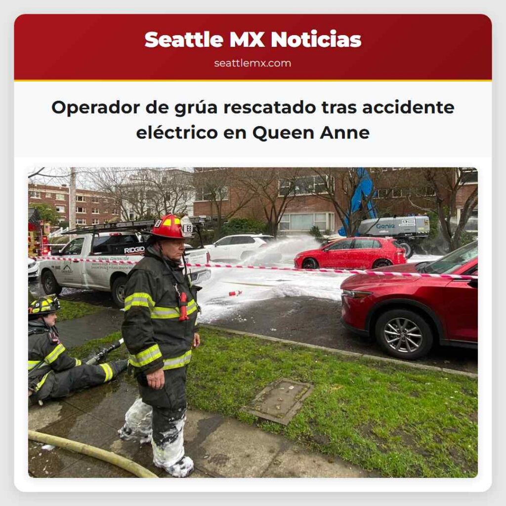 Operador de grúa rescatado tras accidente