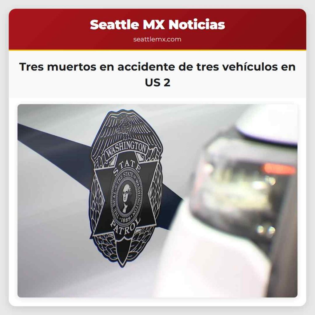 Tres muertos en accidente de tres vehículos en US