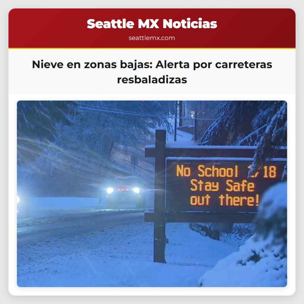Nieve en zonas bajas: Alerta por carreteras