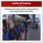 Vecinos se congregaron toda la noche en el University District para el lanzamiento de Raising Canes