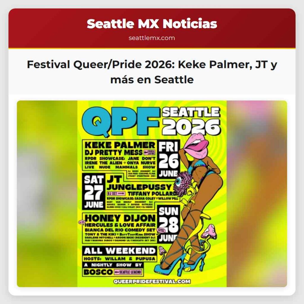 Festival Queer/Pride 2026: Keke Palmer, JT y más