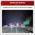Camión de semi volcó en la SR 18 de Covington con carga de dulces