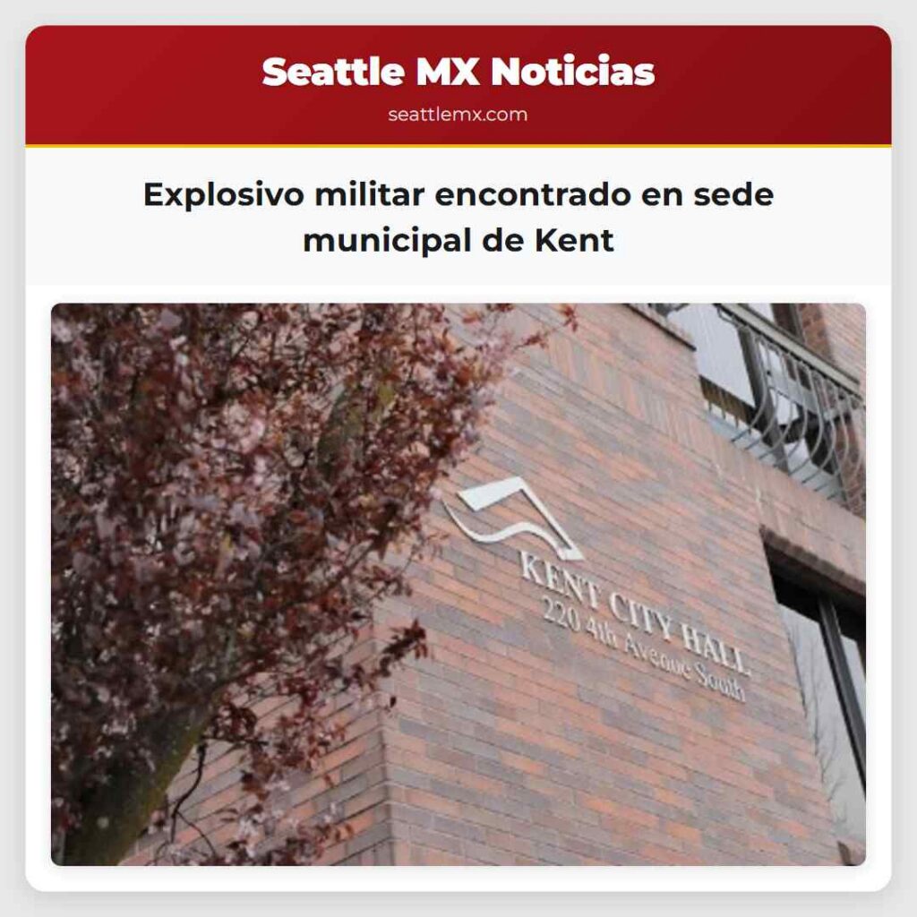 Explosivo militar encontrado en sede municipal de