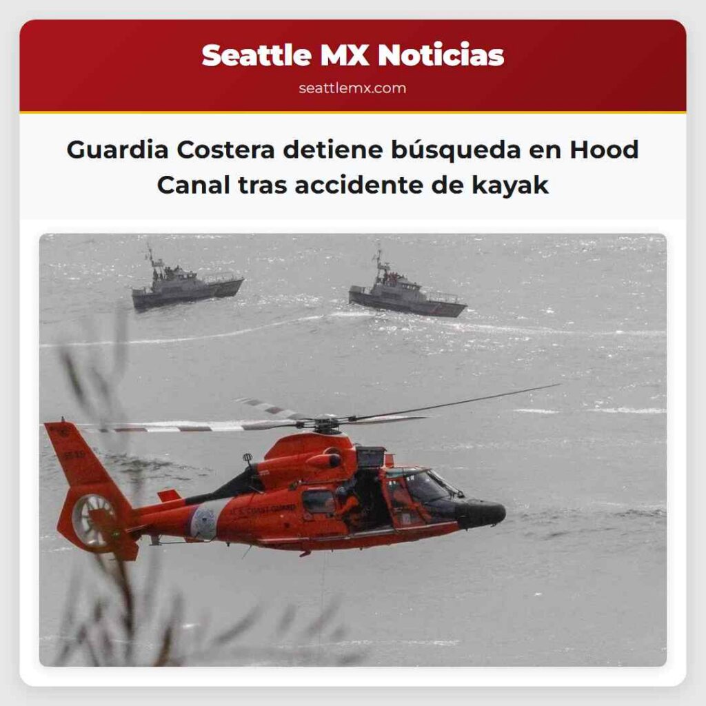 Guardia Costera detiene búsqueda en Hood Canal