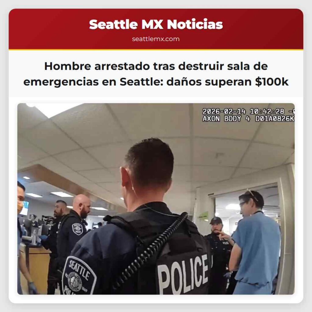 Hombre arrestado tras destruir sala de