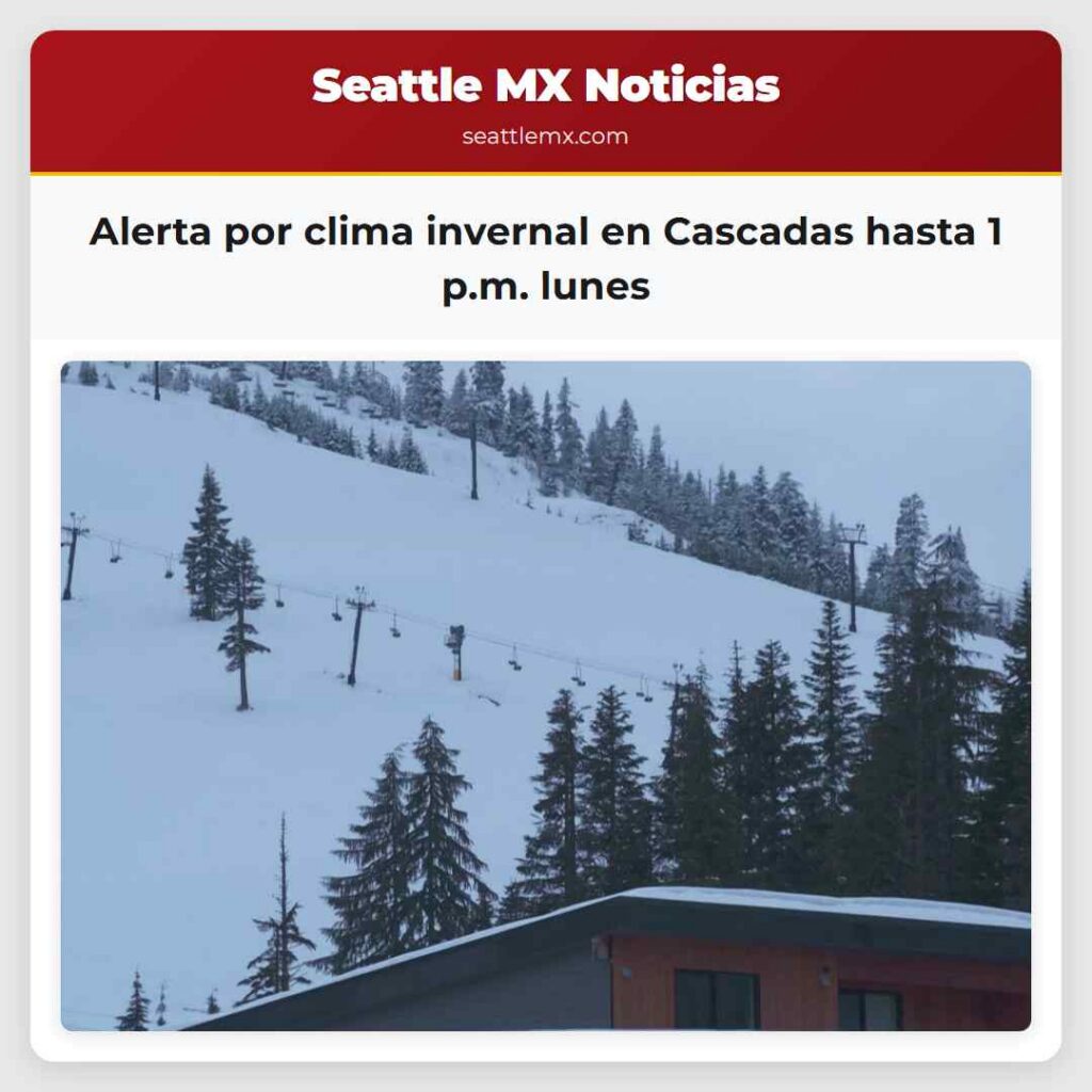 Alerta por clima invernal en Cascadas hasta 1