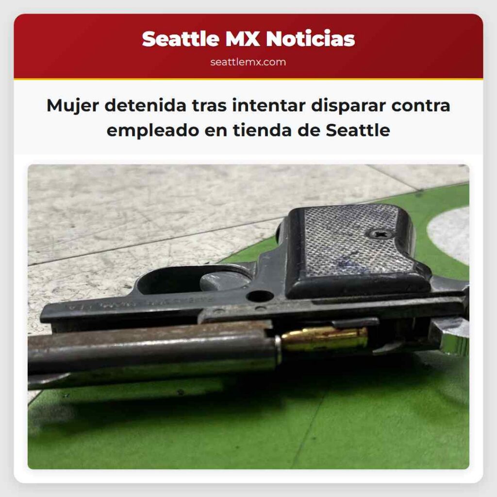 Mujer detenida tras intentar disparar contra