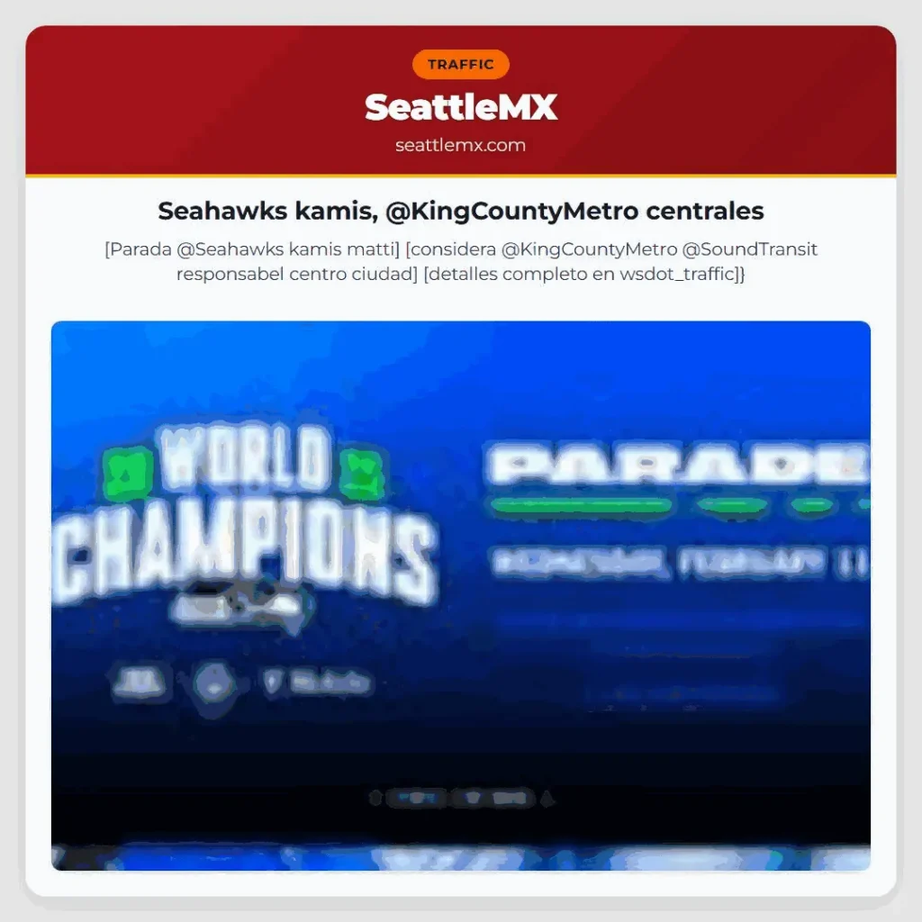 Seahawks kamis, @KingCountyMetro centrales