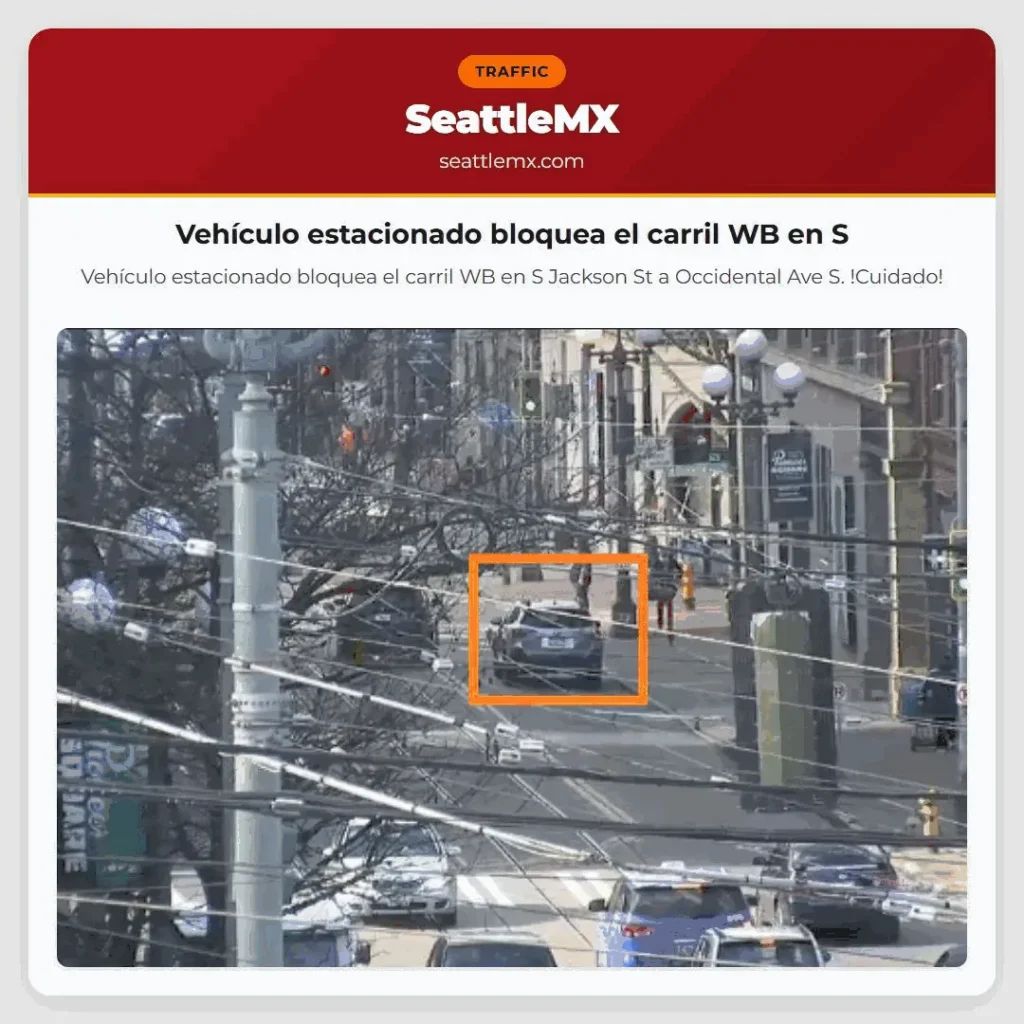Vehículo estacionado bloquea el carril WB en S