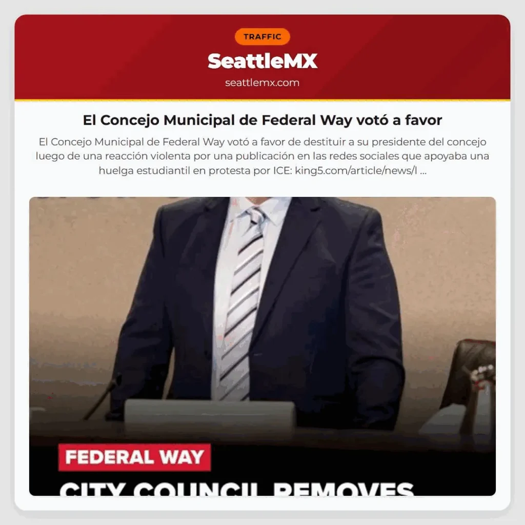 Noticias de transporte de Seattle 1 El Concejo Municipal de Federal Way votó a favor