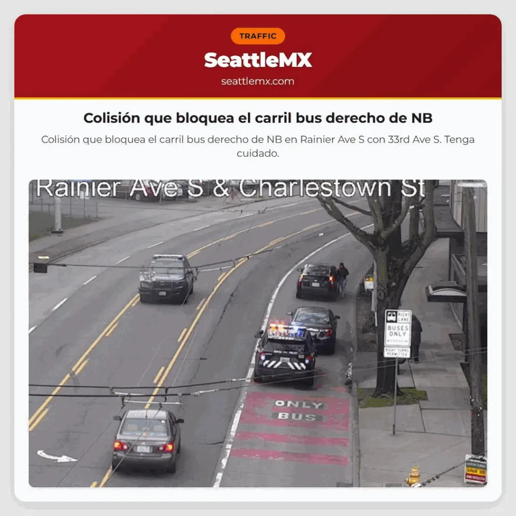 Colisión que bloquea el carril bus derecho de NB