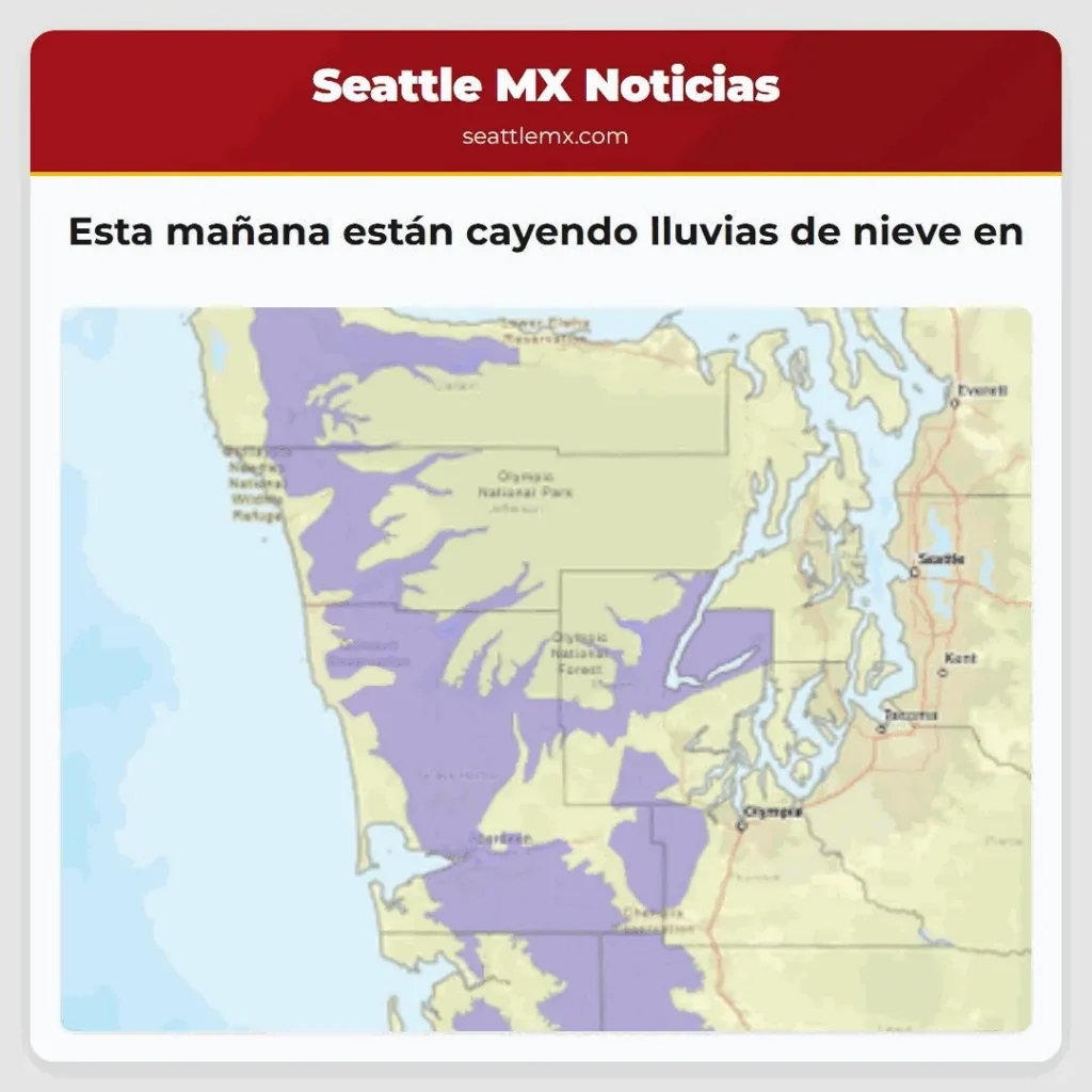 Esta mañana están cayendo lluvias de nieve en