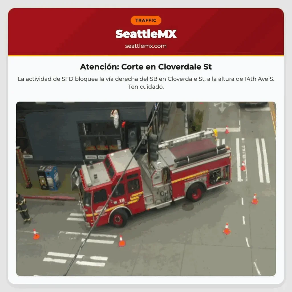 Atención: Corte en Cloverdale St