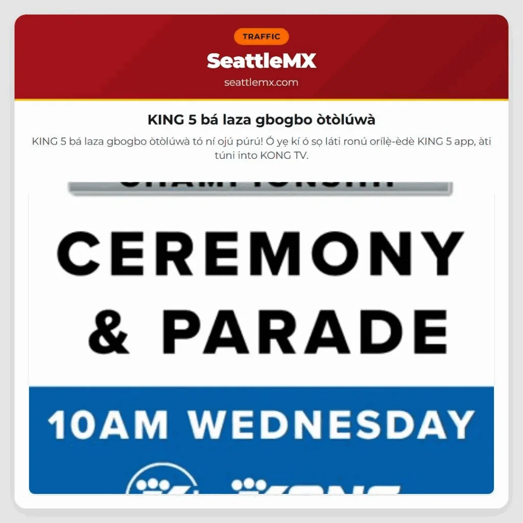 KING 5 bá laza gbogbo òtòlúwà