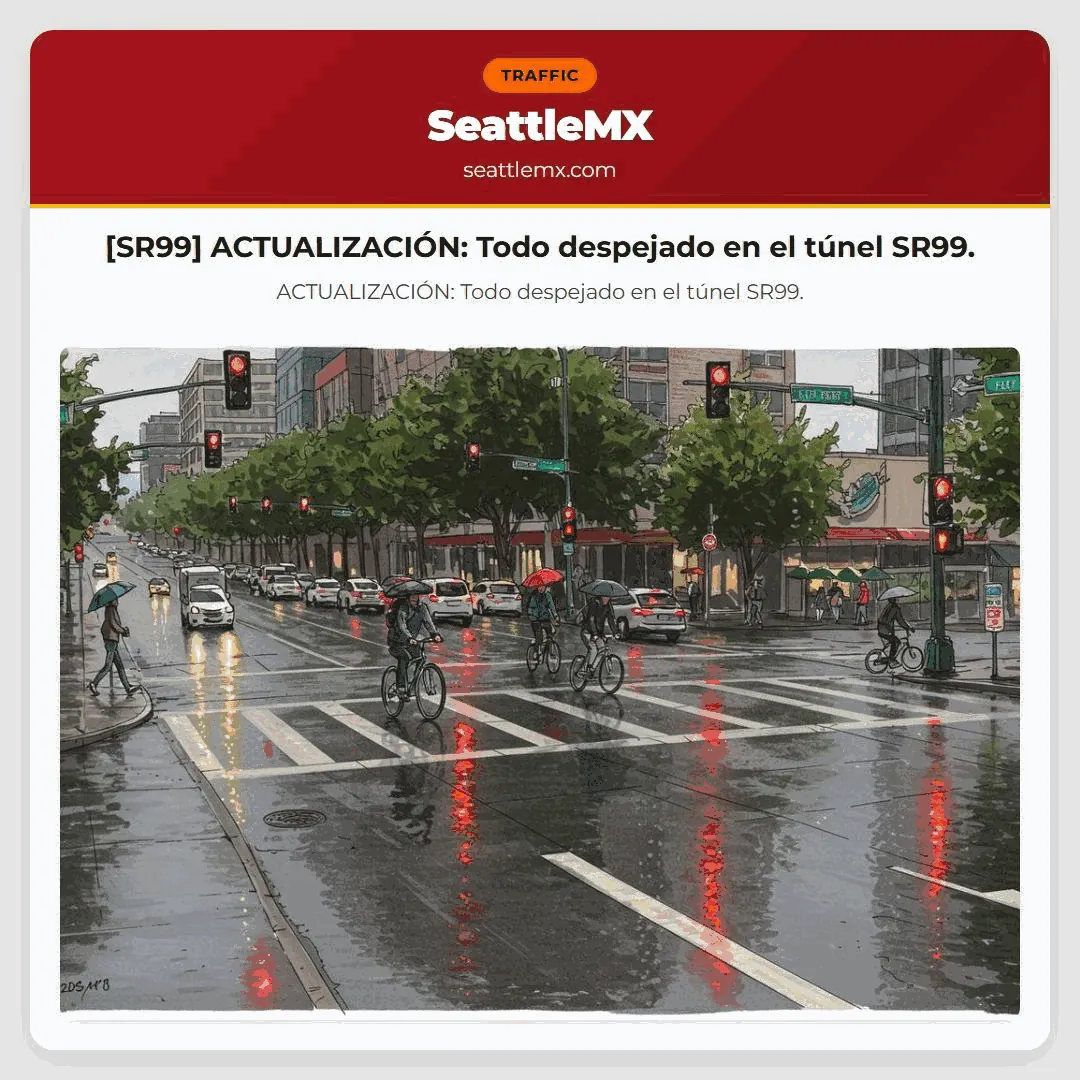 [SR99] ACTUALIZACIÓN: Todo despejado en el túnel SR99.