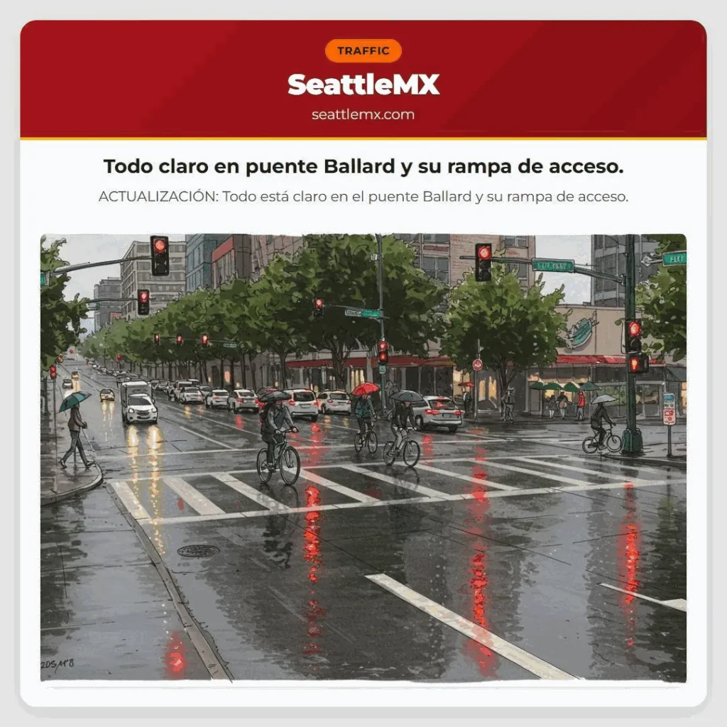 Todo claro en puente Ballard y su rampa de acceso.
