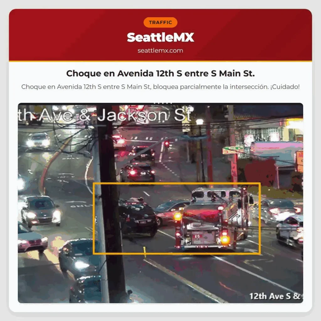 Choque en Avenida 12th S entre S Main St.