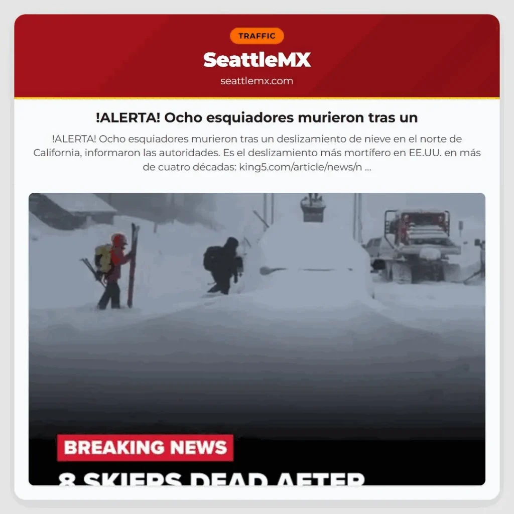 !ALERTA! Ocho esquiadores murieron tras un