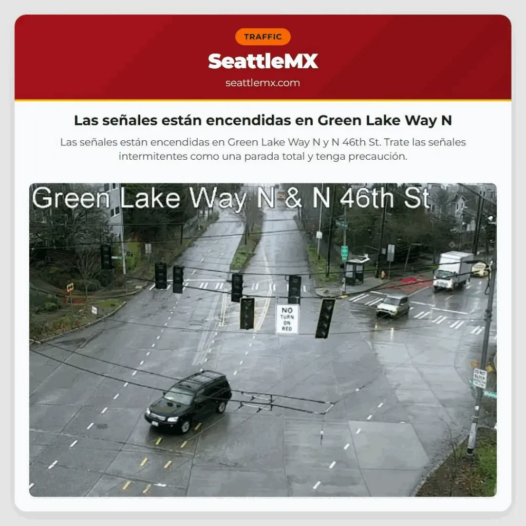 Las señales están encendidas en Green Lake Way N