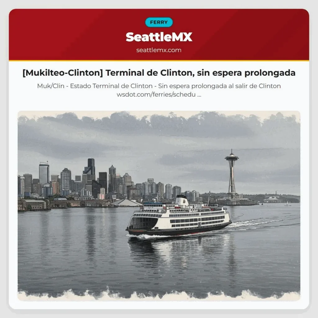 [Mukilteo-Clinton] Terminal de Clinton, sin espera prolongada