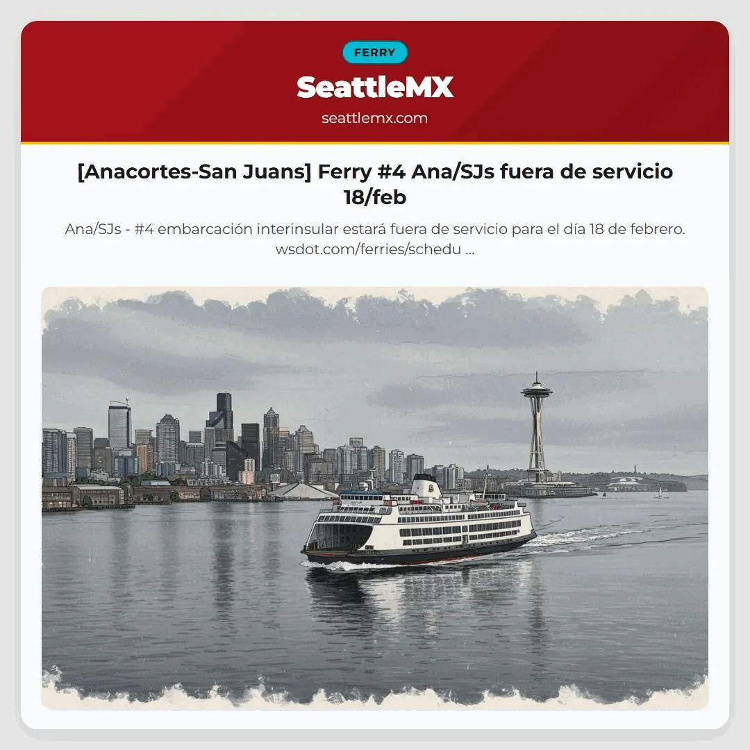[Anacortes-San Juans] Ferry #4 Ana/SJs fuera de servicio 18/feb