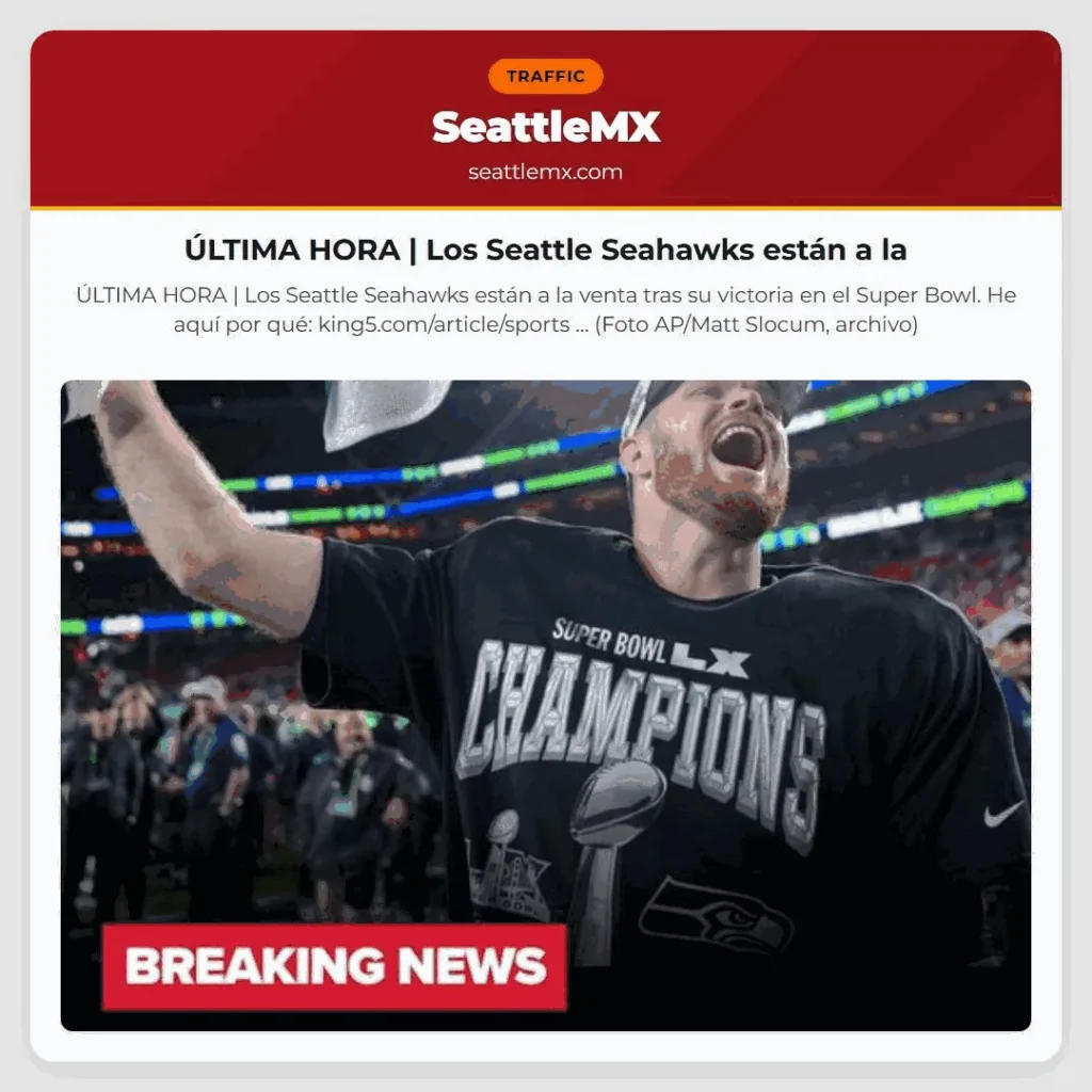 ÚLTIMA HORA | Los Seattle Seahawks están a la