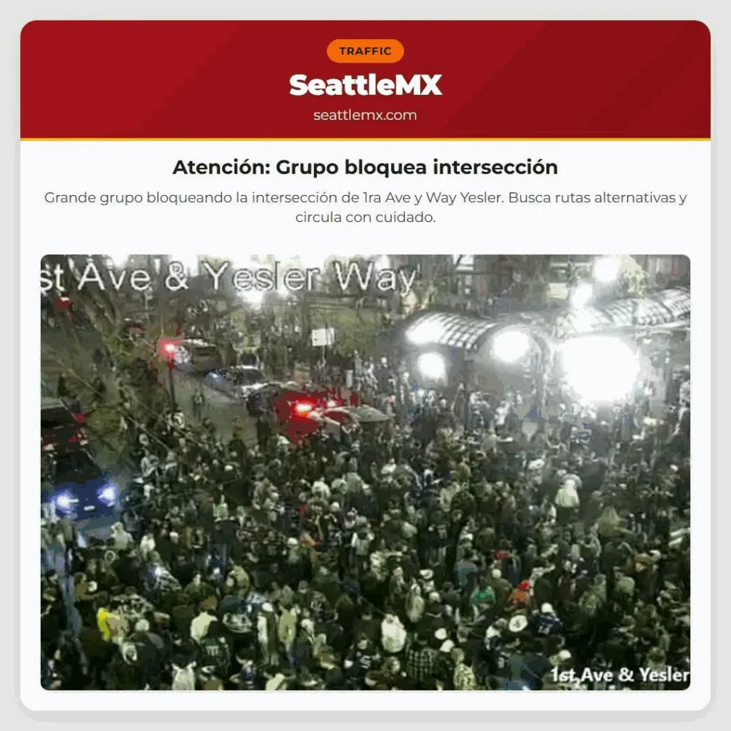 Atención: Grupo bloquea intersección