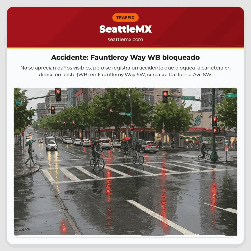 Accidente: Fauntleroy Way WB bloqueado