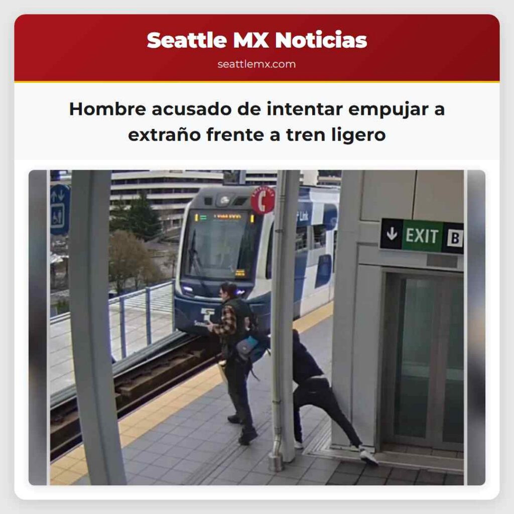 Hombre acusado de intentar empujar a extraño