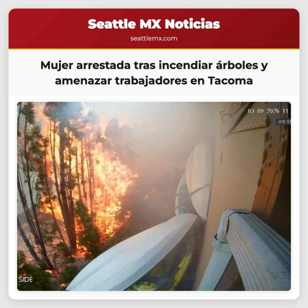 Mujer arrestada tras incendiar árboles y amenazar