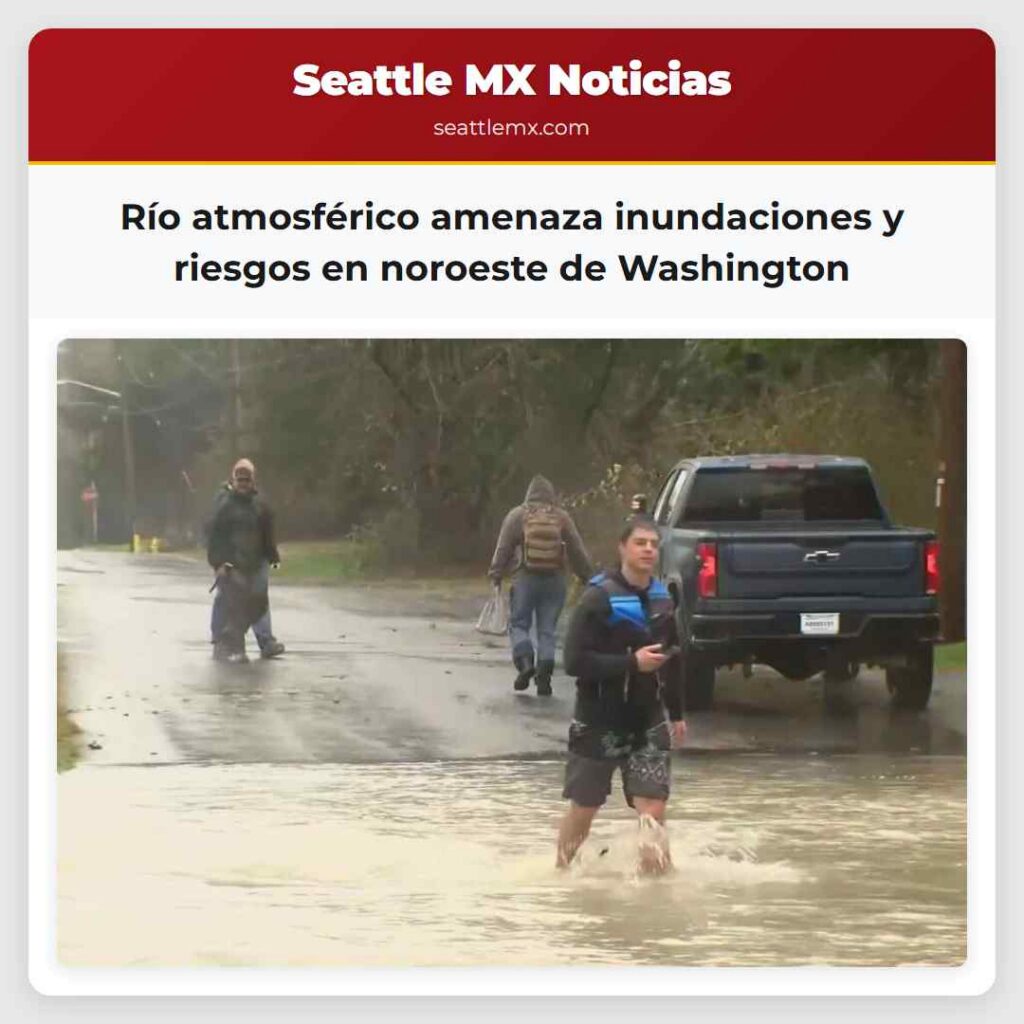 Río atmosférico amenaza inundaciones y riesgos en