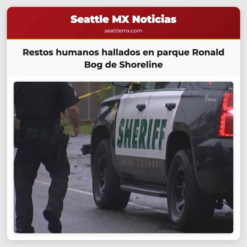 Restos humanos hallados en parque Ronald Bog de