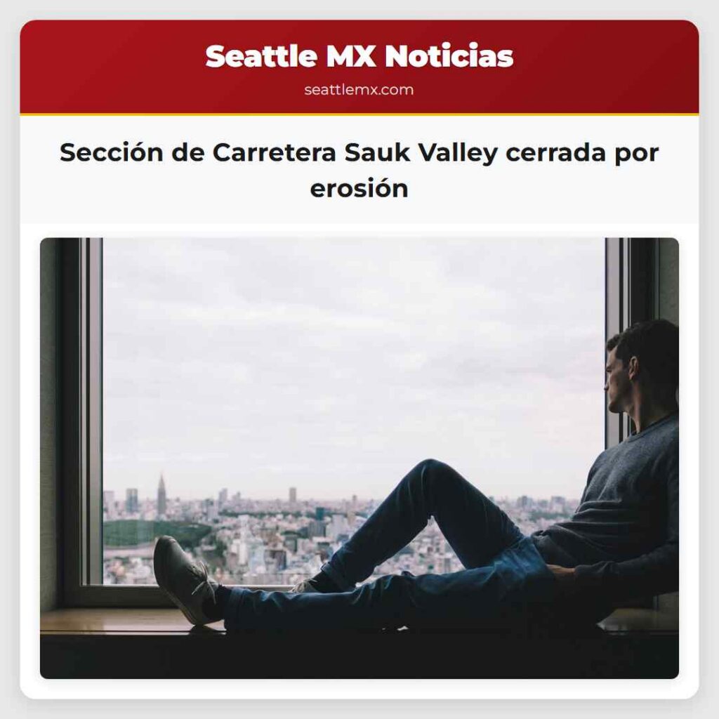 Sección de Carretera Sauk Valley cerrada por