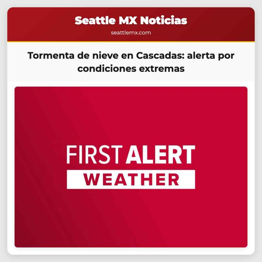 Tormenta de nieve en Cascadas: alerta por
