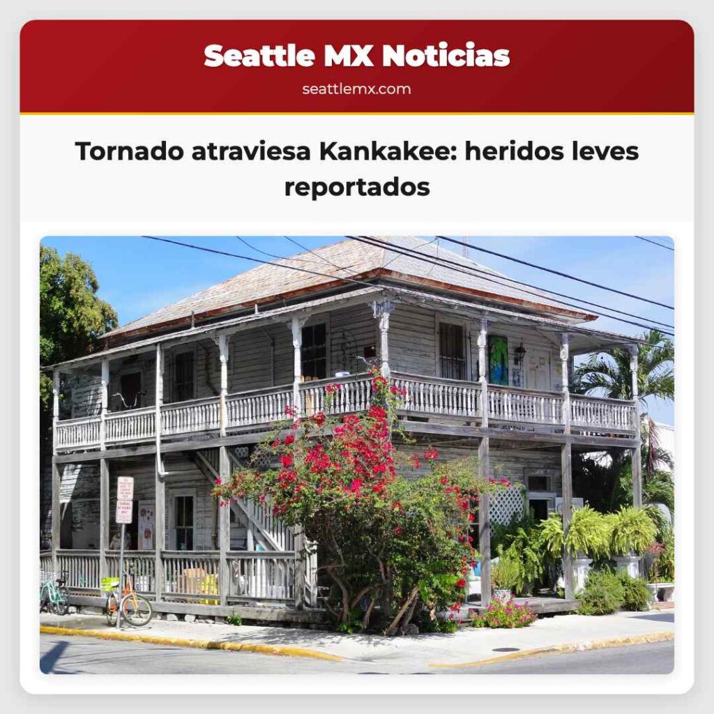 Tornado atraviesa Kankakee: heridos leves