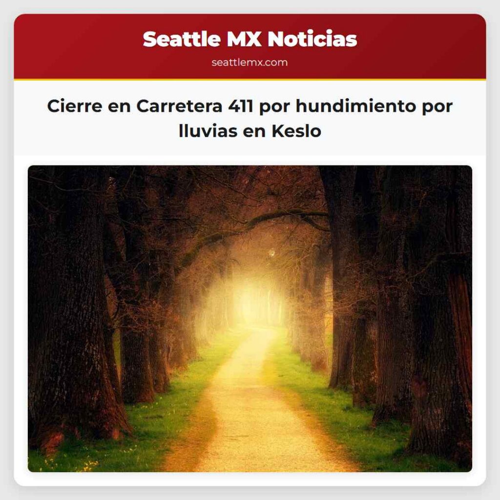 Cierre en Carretera 411 por hundimiento por