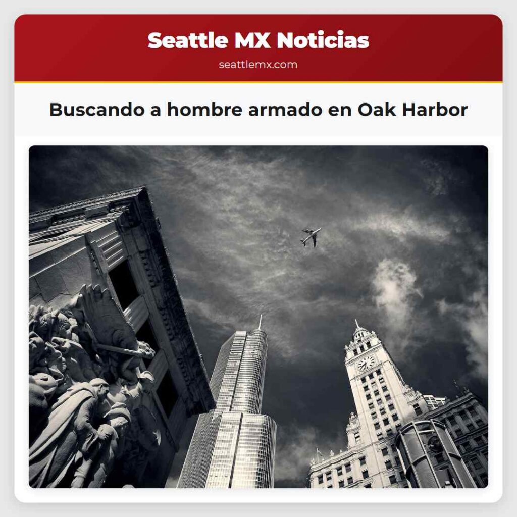 Buscando a hombre armado en Oak Harbor