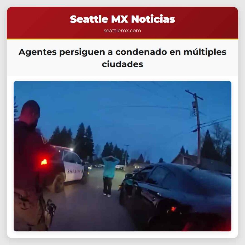 Agentes persiguen a condenado en múltiples