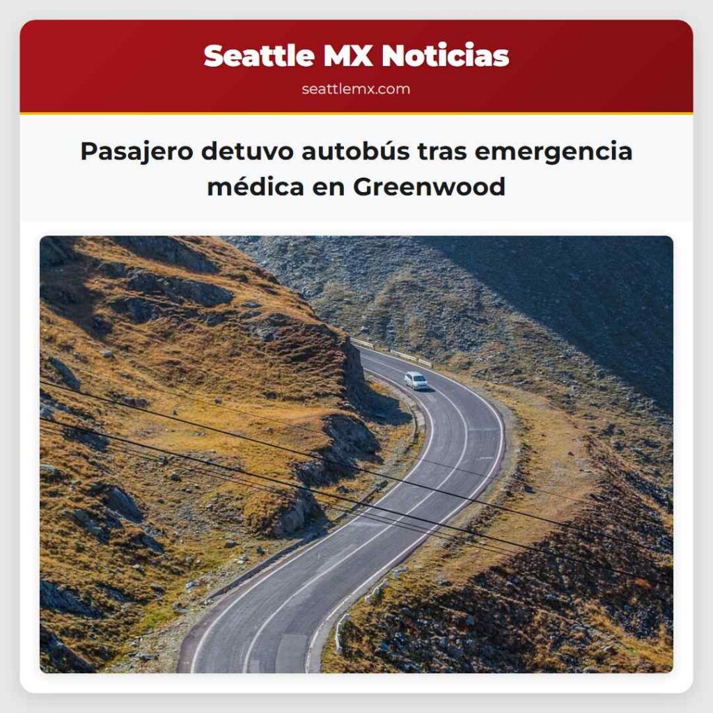 Pasajero detuvo autobús tras emergencia médica en