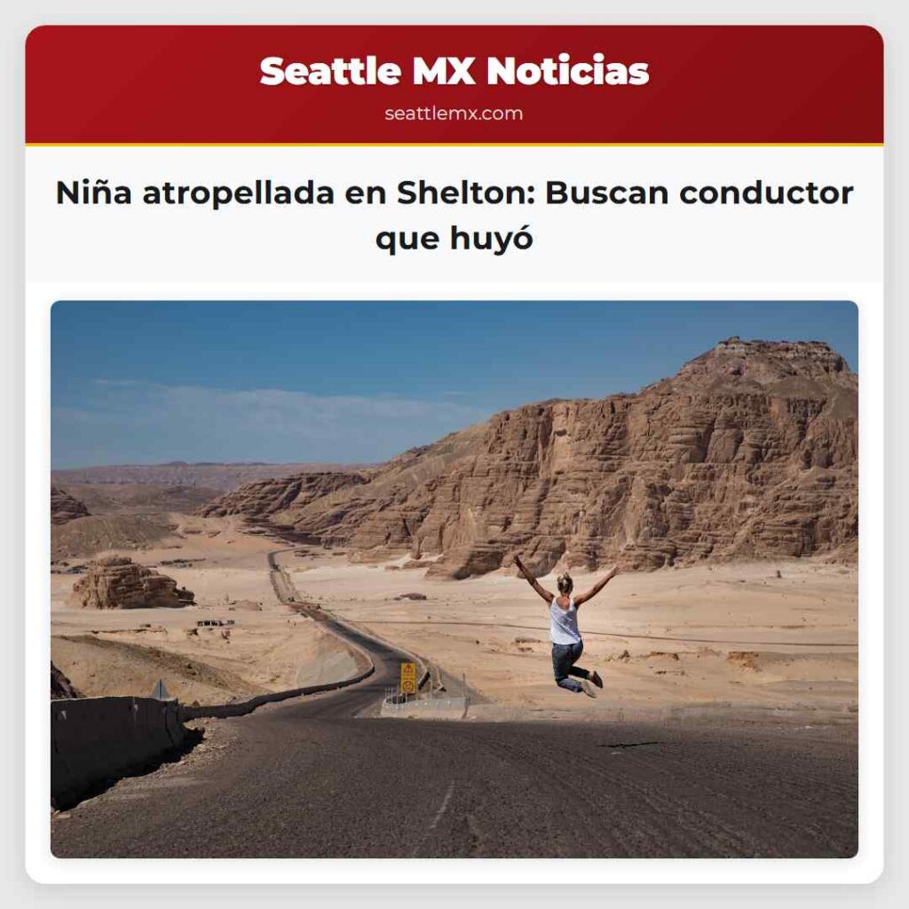Niña atropellada en Shelton: Buscan conductor que
