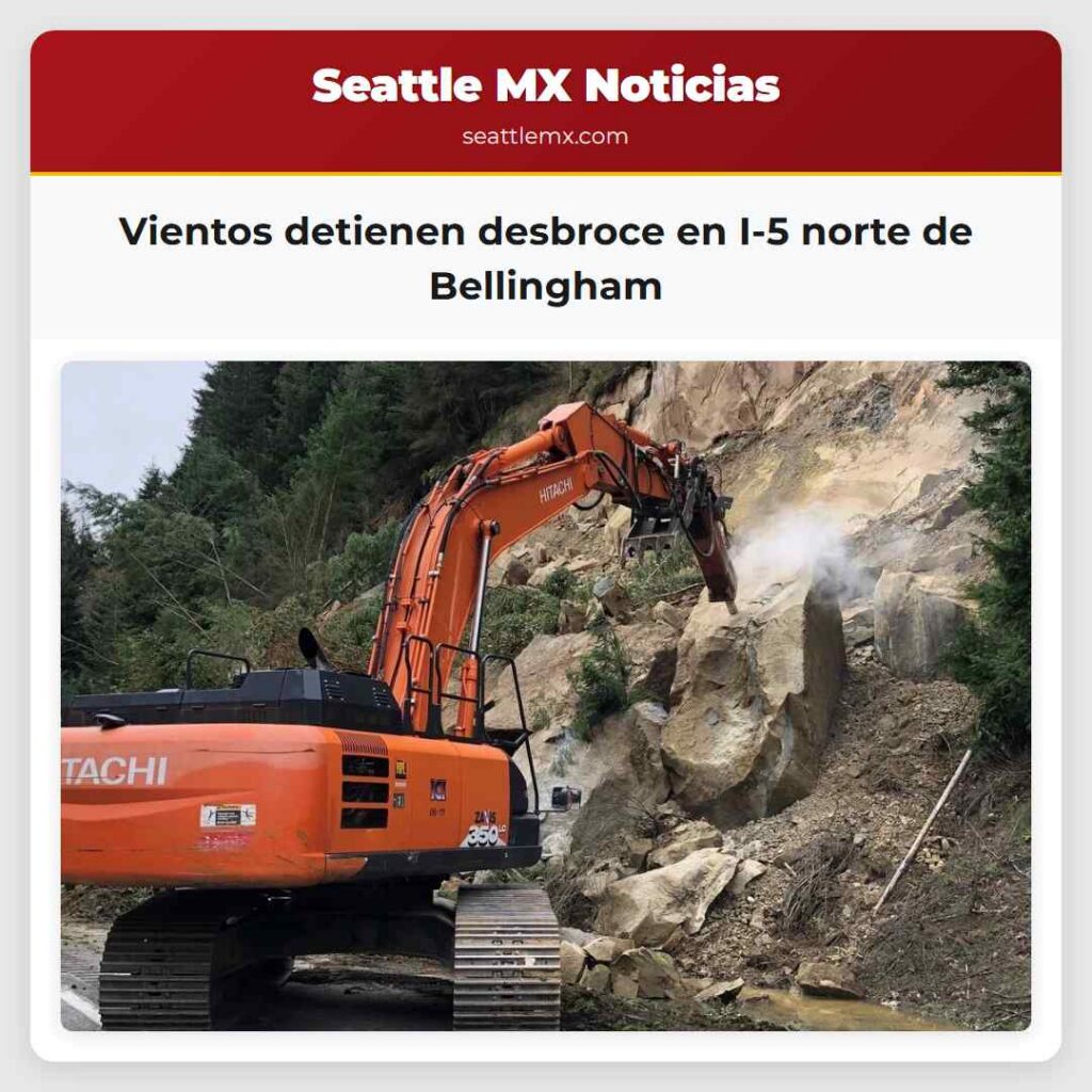 Vientos detienen desbroce en I-5 norte de