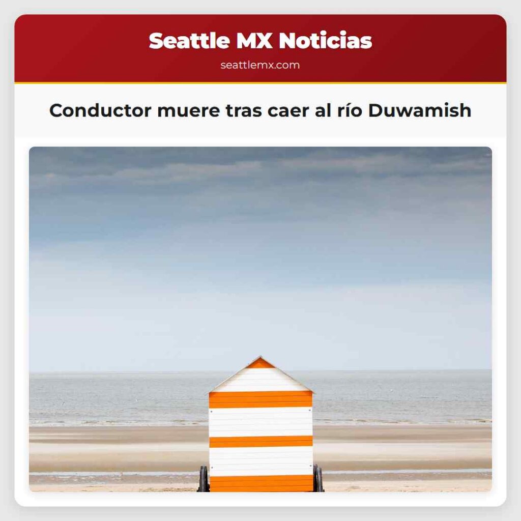 Conductor muere tras caer al río Duwamish