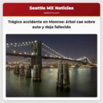 Trágico accidente en Monroe un árbol cae sobre un automóvil y deja un fallecido