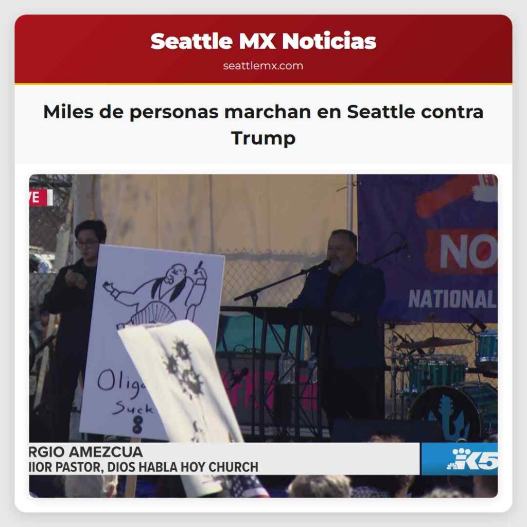 Miles de personas marchan en Seattle contra Trump