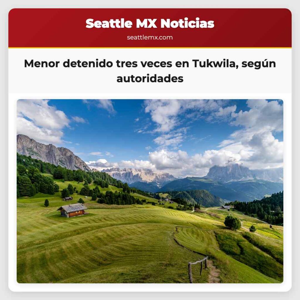 Menor detenido tres veces en Tukwila, según