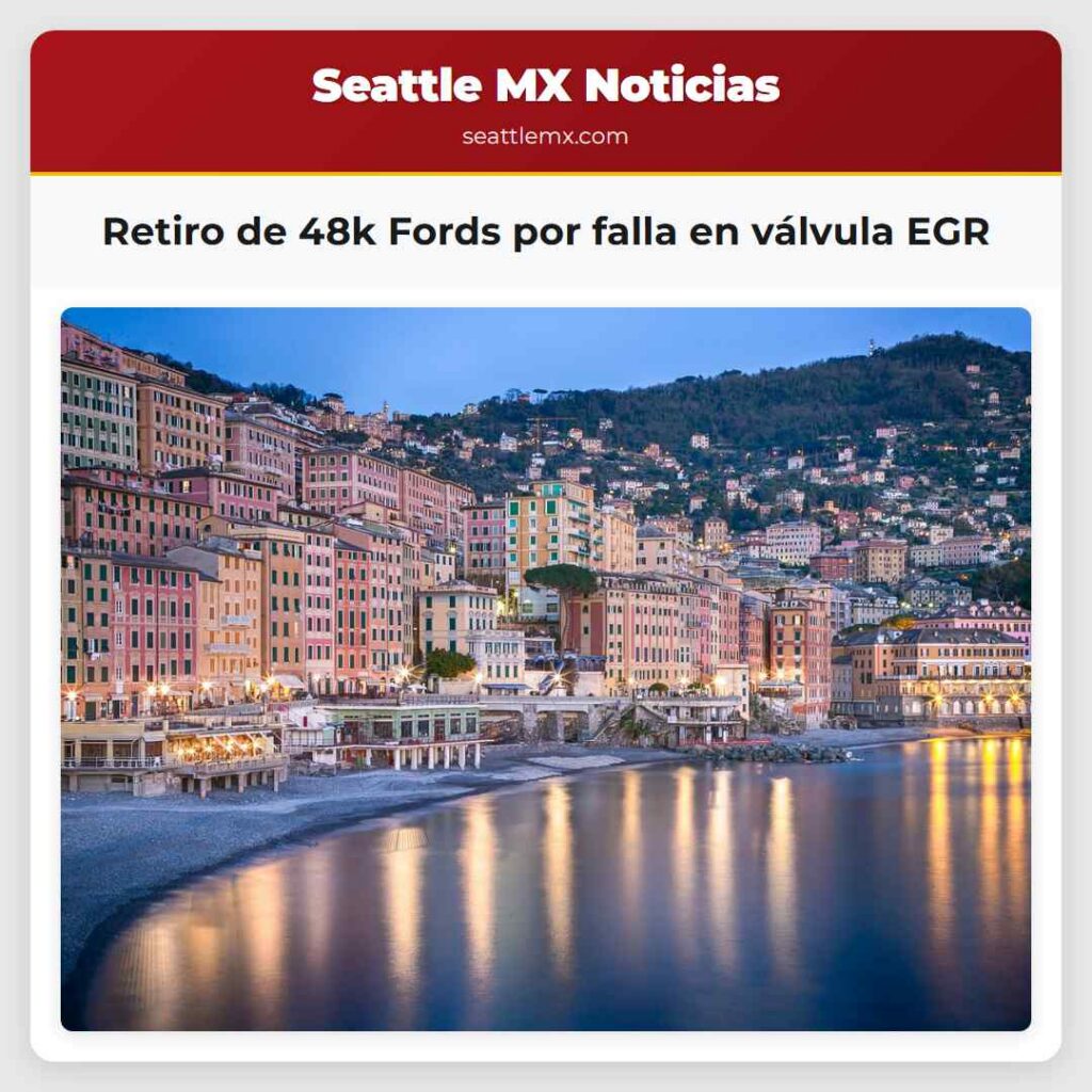 Retiro de 48k Fords por falla en válvula EGR