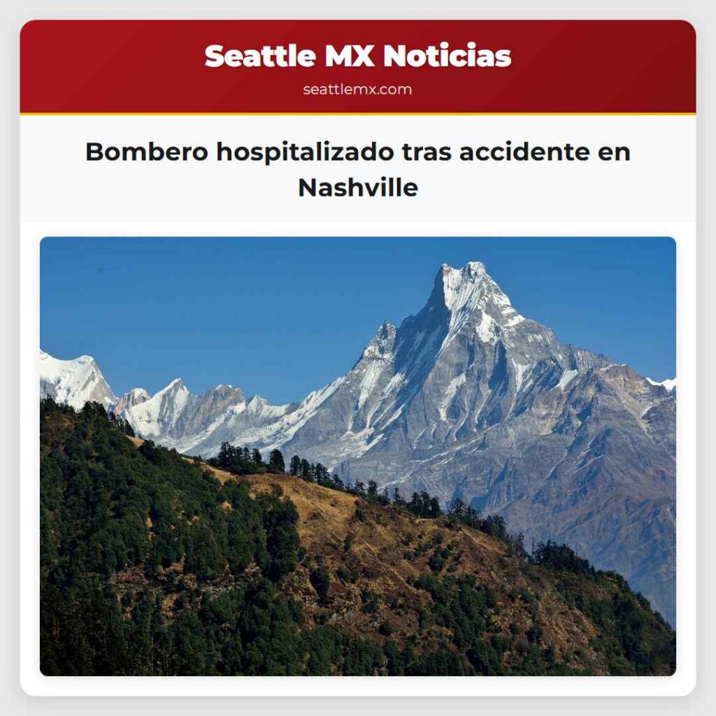 Bombero hospitalizado tras accidente en Nashville