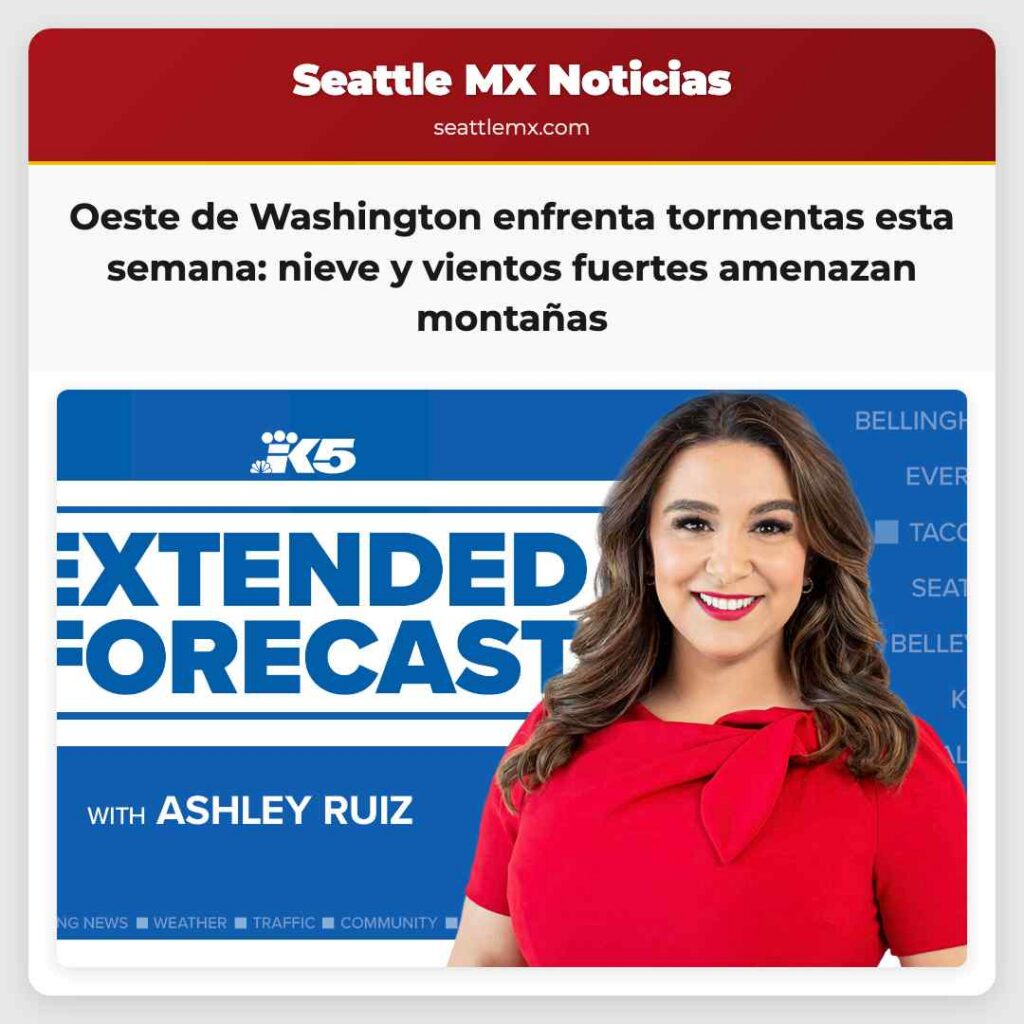 Oeste de Washington enfrenta tormentas esta