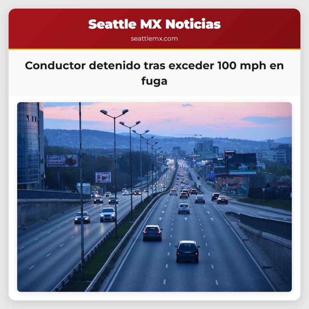 Conductor detenido tras exceder 100 mph en fuga
