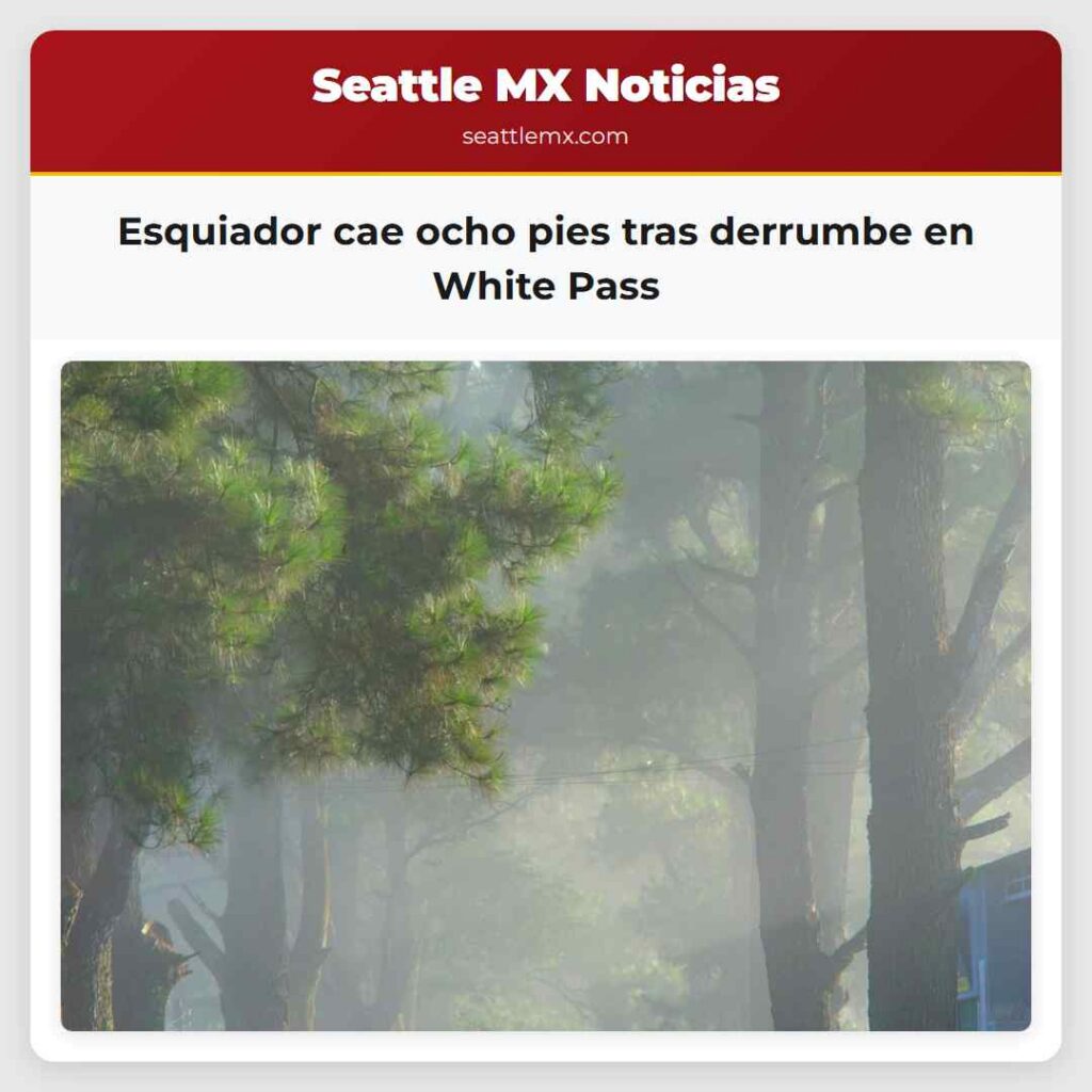 Esquiador cae ocho pies tras derrumbe en White